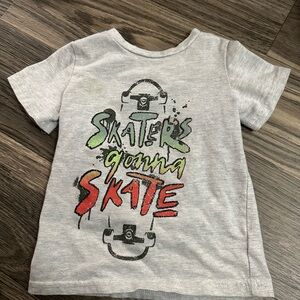Gray Kids Skater Graphic Tee